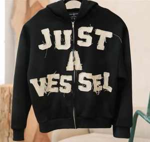 เสื้อสเวตเตอร์มีฮู้ดสำหรับผู้ชายผ้าฝ้าย100% มีซิปแบบกำหนดเองสำหรับฤดูหนาวเฮฟวี่เวท - Product Image 4