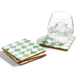 2023 elegante hecho a mano de alta calidad diseño sostenible caja clásica cerrada cuadrada resina Mat Pad posavasos conjunto nuevo estilo para el hogar - Product Image 3