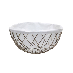 Modern Decorative Iron Cloth <b>Storage</b> Basket in Round Shape Bronze Finished for Tabletop & Kitchen Fruit <b>Storage</b> Basket - Product Image 6