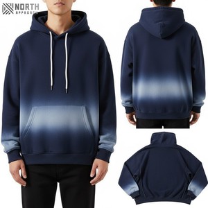 Sweat-shirts légers personnalisés pour hommes 2025, effet délavé au soleil, coton de haute qualité, respirant, couleur unie, coupe régulière, polaire thermique d'hiver - Product Image 1