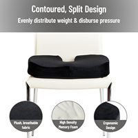 Coussin de chaise de bureau en mousse à mémoire de forme rafraîchissante pour soulager les douleurs du coccyx, de la sciatique et du bas du dos, coussin de rehaussement pour voiture et usage domestique