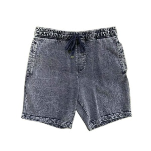 Shorts d'été pour hommes de haute qualité, respirants, en denim délavé à l'acide, avec cordon de serrage, style décontracté, coupe droite, options de lavage clair ou foncé - Product Image 1