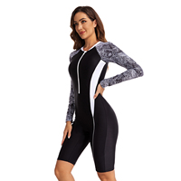 Combinaison une pièce personnalisée pour femme, manches longues, imprimé léopard par sublimation, séchage rapide, respirante, écologique, anti-UV, haute qualité