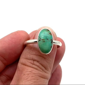 925 Sterling Silver <b>Turquoise</b> Gemstone <b>Ring</b> Jewelry Handmade Silver Boho Style <b>Ring</b> Jewelry For Women Wedding Gift For Wife - Product Image 1
