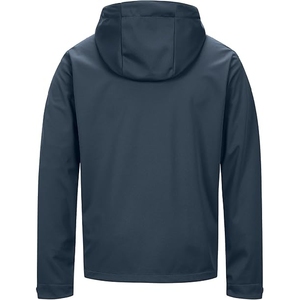 Veste coupe-vent unisexe légère en nylon enduit de haute qualité, imperméable et respirante avec capuche et logo frontal – Vente en gros - Product Image 2