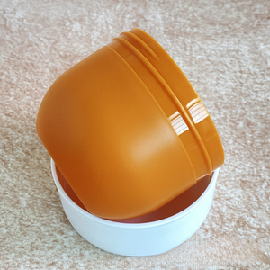 Vente en gros 150g PP bocaux en forme de bol rond crème de soin de la peau pot d'orange avec bouchon à vis blanc emballage de cosmétiques de Pavico Vietnam - Product Image 3