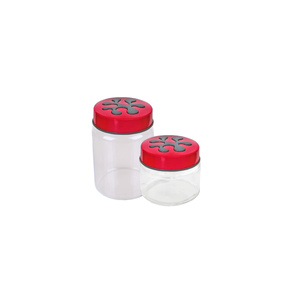 Ensemble de 2 pots cylindriques en verre - Product Image 4