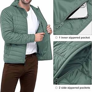 Venta al por mayor personalizado Puffer chaquetas clima frío invierno burbuja Puffer chaqueta de invierno para los hombres - Product Image 3