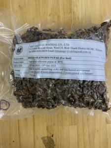 Gusano de seda Pupae Liofilizado 32oz 11lb Gusano de seda seco de Vietnam Pupae para alimentación de mascotas Precio barato ÁNGULO - Product Image 4