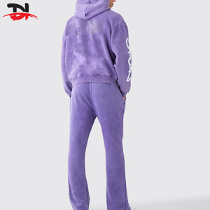 Ensemble de survêtement unisexe 100 % coton de haute qualité, personnalisable, imprimé, respirant, pour la gym, avec sweat à capuche et pantalon de jogging - Product Image 4