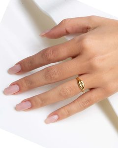 Anillo bohemio de plata 925 con forma de labio, anillo extravagante para niñas con anillo de boca chapado en oro para regalos de mujer - Product Image 3