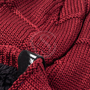 Lightweight Unisex Custom Made 100% Wool Jacquard <b>Knit</b> <b>Beanie</b> Hats-Quick Dry Breathable Adjustable Fit Winter Wear Wholesale - Product Image 2