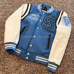 Venta al por mayor bordado personalizado Chaquetas deportivas para hombre de alta calidad suelta vintage jaquetas masculinas chaqueta universitaria - Product Image 6