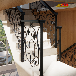 Les balustrades d'escalier en fer durable améliorent la sécurité et le style de votre escalier avec des conceptions personnalisables et de haute qualité pour les maisons - Product Image 1