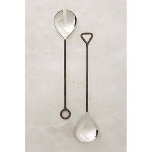 Authentique Acier Inoxydable Argent Poli Cuillères Fourchette Ensemble Hôtel Restaurant Couverts dans la Cuisine Lave-Vaisselle Serveur à Salade - Product Image 2