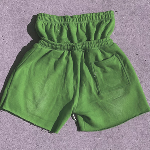 Sweat-shirt vintage délavé au soleil pour hommes, short, coton éponge français sérigraphié, lavage à l'acide, solide, utilisation décontractée du fitness - Product Image 5