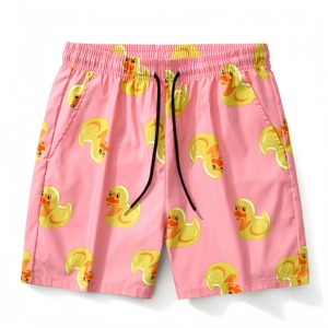 Short de bain pour homme Short de plage à séchage rapide Short décontracté d'été avec imprimé canard drôle Taille élastique Poches à cordon de serrage vente en gros - Product Image 3