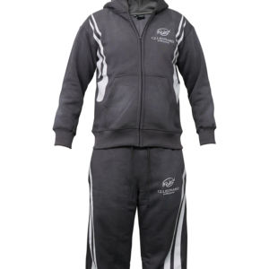 2 Pcs/Set Men Tracksuit Stylish Drawstring Winter Coat Pants Set Plus Size Zipper Men Winter Tracksuit for Work - Product Image 1