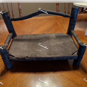 Cama de madera real para recién nacidos, cama de madera para troncos, accesorios de fotografía para recién nacidos, versátil para dormitorio interior o uso al aire libre - Product Image 5