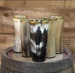 Copa de Vino Vikinga Corta con Logotipo Personalizado, Copa de Cuerno Indio Hecha a Mano para Beber Cerveza, Pulida y Tallada para faizacraft - Product Image 3