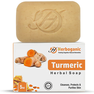 สบู่ขมิ้นออร์แกนิคแบรนด์ส่วนตัว ผลิตด้วยมือแบบสกัดเย็น สำหรับผิวเปล่งประกาย - Product Image 1