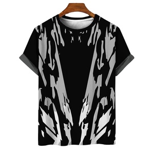 เสื้อยืดลายทางหลากสีสำหรับผู้ชายเสื้อยืดพิมพ์ลาย3D แฟชั่นเสื้อคอกลมเสื้อท่อนบนแขนสั้นใส่ได้ทั้งชายและหญิงเสื้อยืดสตรีทแวร์ - Product Image 2