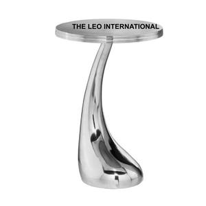 Table d'appoint en métal et aluminium de forme ronde de meilleure qualité accessoire de mobilier de chambre à coucher moderne pour le salon - Product Image 1