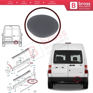 Cubierta de Gancho de Remolque para Parachoques Trasero BSP1086 4386456 para Transit Tourneo Connect MK1 2002-2013 - Product Image 5