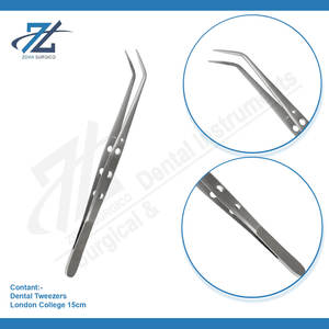 Pinzas dentales London College 15cm Pinzas dentales de acero inoxidable Pinzas dentales Autoclavables Pinzas dentales Fórceps de sujeción de algodón Pakistán - Product Image 3