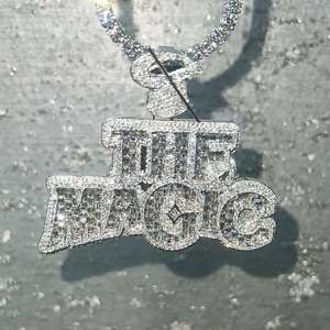 จี้เชื่อมโยงเพชรสวิส VVS เพชรโมอิส925ชุบเงิน - Product Image 1