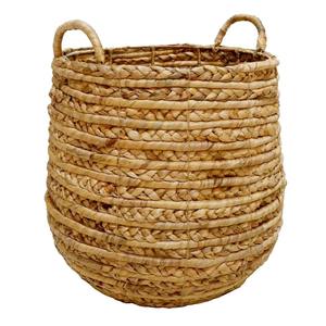 Panier de rangement en jacinthe d'eau naturelle Honeybloom, panier de rangement fait à la main, vente en gros, écologique, fabriqué au Vietnam - Product Image 1