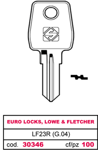 Chiave Asc Lf23r (g.Vae 0) Euro Locks, Lowe & Fletcher - Product Image 1