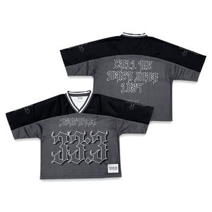 Camiseta Deportiva Retro Personalizada de Fútbol, Estilo Corto, Oversize, con Malla, Resistente al Viento, de Secado Rápido, con Recubrimiento de PU, para Hombre - Product Image 1