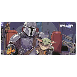 Tapis de jeu Mandalorian XL, tapis de souris carré imprimé imperméable, fonctionnalités de charge sans fil chauffantes, 3 mm pour accessoires informatiques - Product Image 1