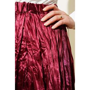 กระโปรงย่นซาตินเบอร์กันดี - Product Image 4