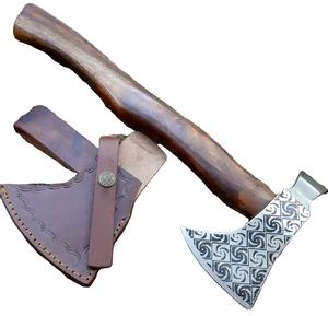 Customizable Handmade High Carbon Steel <b>Axe</b> High Quality Industrial Grade for Hunting Bushcraft Combat Hot Sale with Wood - Product Image 1