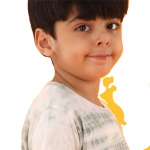 T-shirt kaki à col rond et manches mi-longues pour garçon, 100% en tissu de coton pur tricoté, de longueur régulière, Tie and Dye - Product Image 5