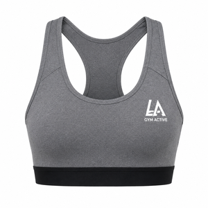 Womens Racerback Sports Bra | Custom Logo High Support Breathable Spandex/Nylon <b>Mesh</b> Gym Workout Fitness Yoga Activewear <b>Top</b> - Product Image 5
