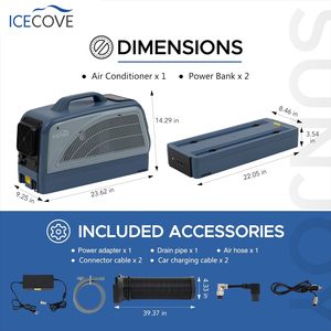 Kit de Aire Acondicionado Portátil Solar (Estilo IceCove) – Alimentado por Batería – Sistema de Refrigeración Fuera de la Red para Camping, Autocaravanas y Uso en Exteriores - Product Image 4