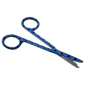 Tijeras de puntada de sutura de acero inoxidable con diseño de patas azules, punta en forma de gancho, estándar Manual, para aplicaciones médicas veterinarias - Product Image 1