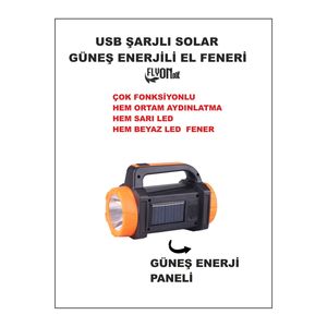 A energia solare, sia per l'illuminazione ambientale che per la luce gialla anteriore a Led posteriore bianca con la luce del Powerbank - Product Image 3