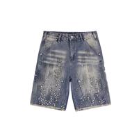 Kivotech Short pour homme respirant et lavable en couleur personnalisable Short en jean personnalisé imprimé pierre 100% coton de qualité supérieure