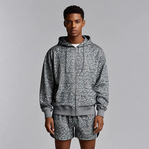 Vente en gros, coupe-vent luxe en nylon, survêtements, survêtements, ensemble coupe-vent court pour hommes, ensembles sweat à capuche zippé et jogger 2025 - Product Image 5