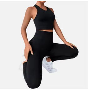 Conjunto de yoga para mujer, conjuntos de Yoga de tela de LICRA sin costuras para mujer - Product Image 2