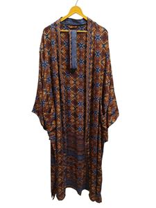 Bata de seda hasta el tobillo Bata multicolor Ropa de noche Bata India Vintage Seda reciclada Sari Kimono, - Product Image 4