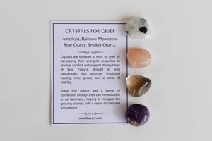 Made India Premium Quality Eco-Friendly Polished <b>Healing</b> Meditation Use Natural Gemstones GRIEF Intention Crystals Kit 1mm Beads - Product Image 3