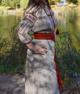 Cinturón Hutsul Tejido Krajka de 3m, Faja Étnica Eslovaca Cossaca, Kushak Folclórico Hippie para Sharovary, Vendedor de Ucrania - Product Image 4