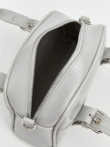 OEM ODM Private Label Custom Logo Women's Gray Mini Boston <b>Bowling</b> Bag PU Leather Top Handle Shoulder Bag Manufacturer Supplier - Product Image 3