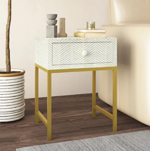 โต๊ะเรซินฝังกระดูกเอเชียโบราณสำหรับห้องนั่งเล่นโต๊ะน้ำชาสุดหรูแบบอินเดีย - Product Image 6