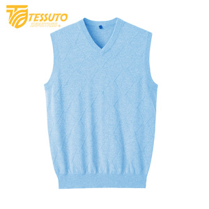 Pulls en laine pour hommes de nouvelle conception, pull à col rond tendance, tricot décontracté, hiver, extérieur, écologique, respirant, de haute qualité, sans manches - Product Image 6